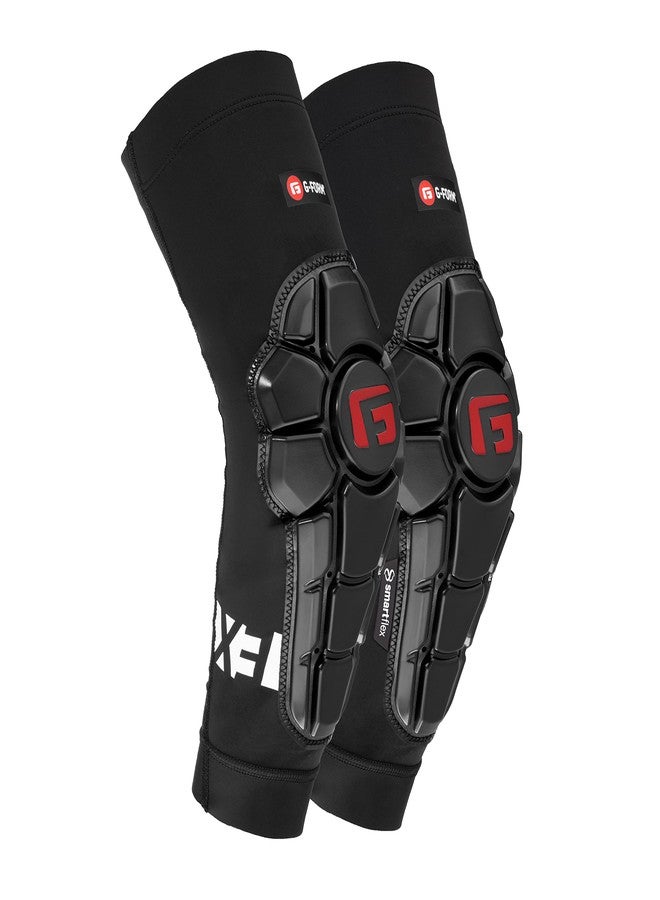 جي-فورم واقيات الكوع G-Form Pro-X3 - واقيات كوع لركوب الدراجات الجبلية للرياضيين - مريحة وجيدة التهوية - للركوب والرياضات الأخرى - أسود، مقاس صغير/متوسط للأطفال - Image 1